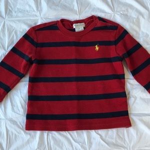 Polo thermal knit long sleeve shirt